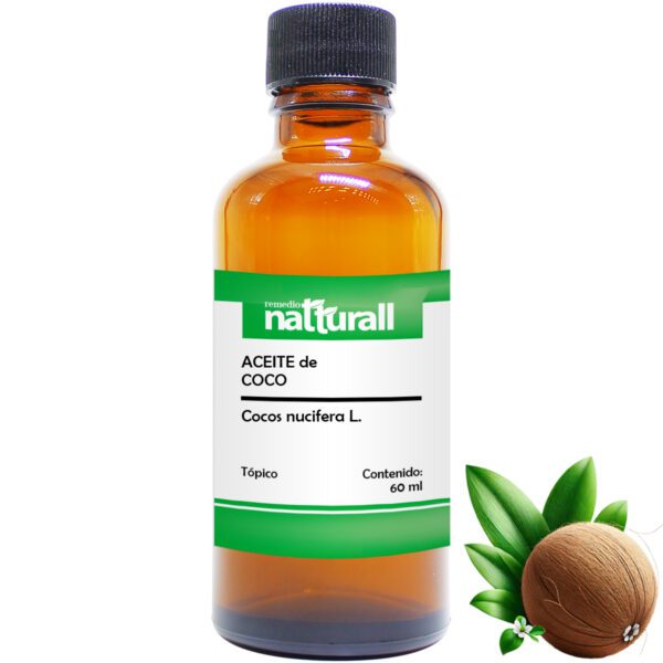 Aceite de coco 60 ml nutre y limpia tu piel y cabello