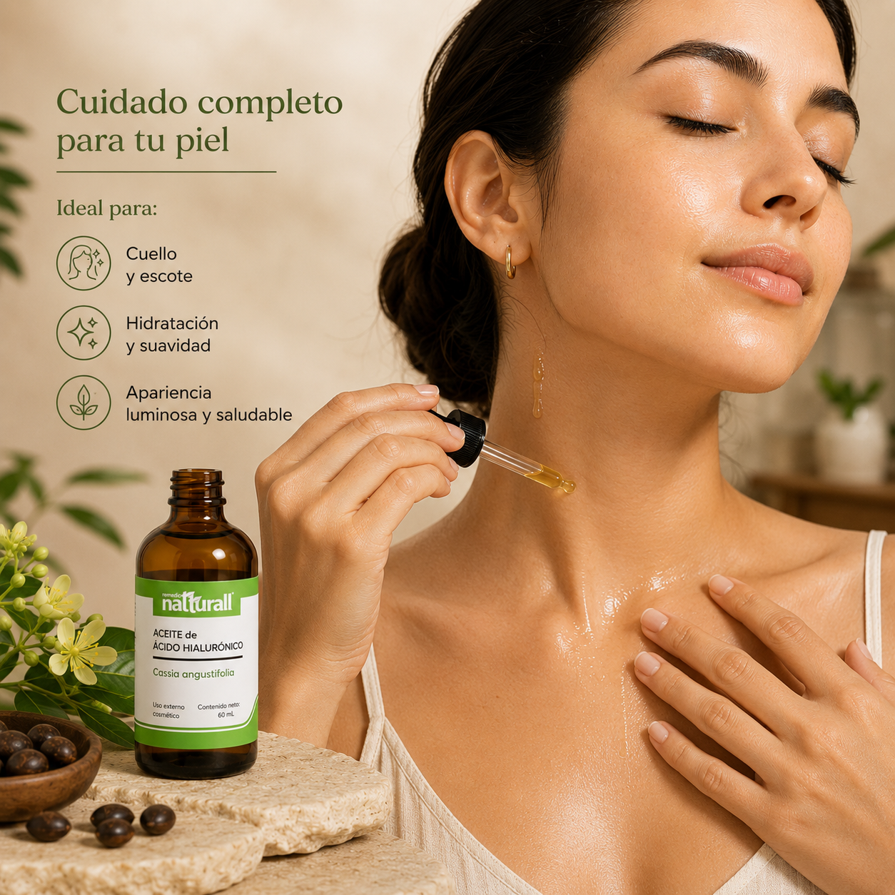 Aceite de ácido hialurónico de cassia angustifolia · 60 mL - Imagen 5