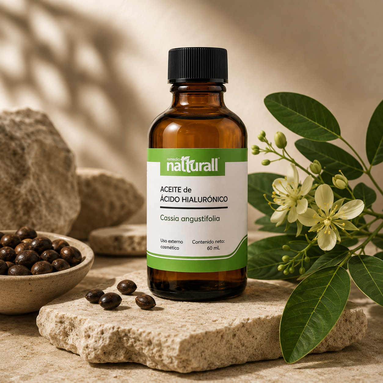Aceite de ácido hialurónico de cassia angustifolia · 60 mL - Imagen 3