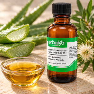 Aceite Cosmético con Aloe Vera y Árbol de Té 60ml