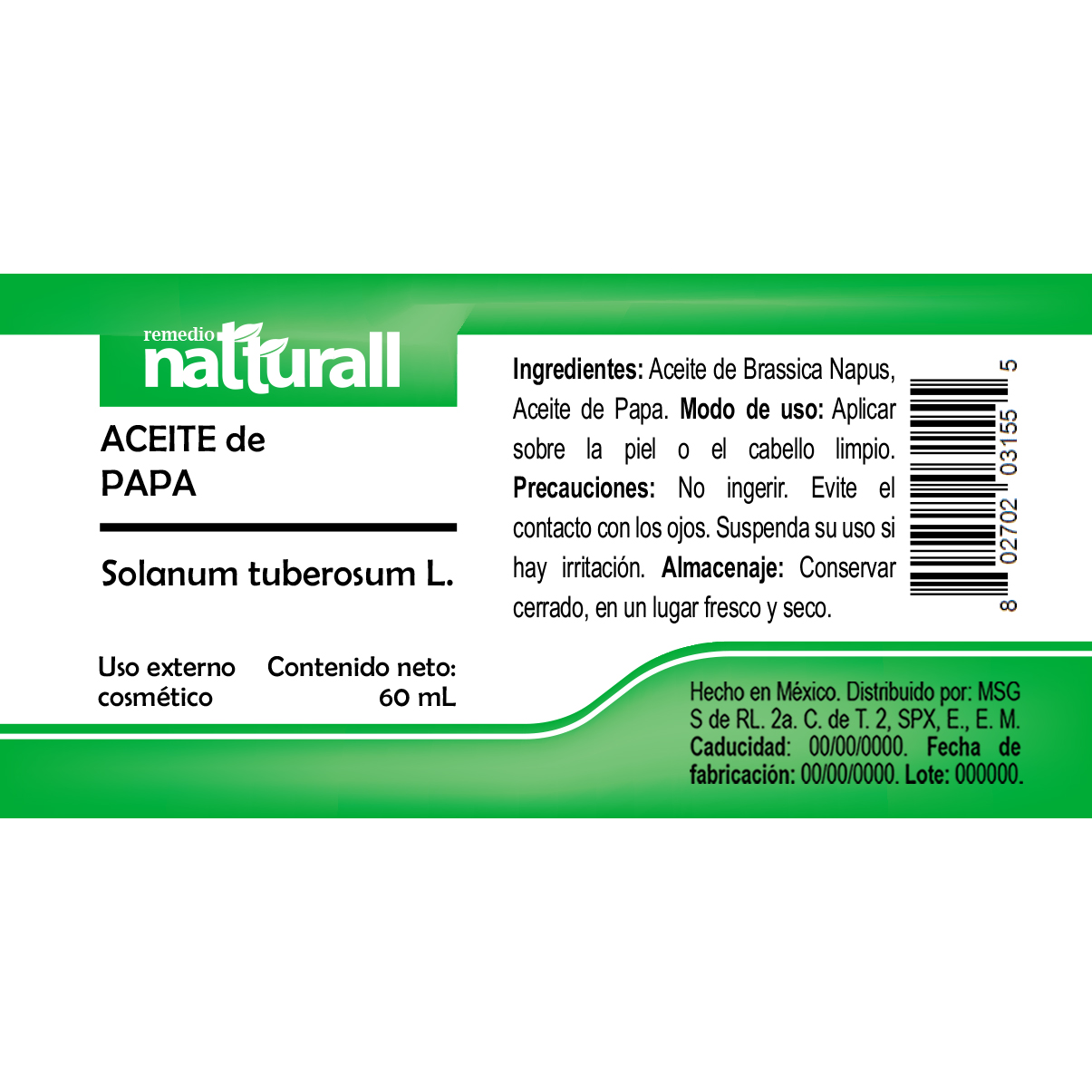 Aceite de papa 60ml - Luminosidad y suavidad - Imagen 12