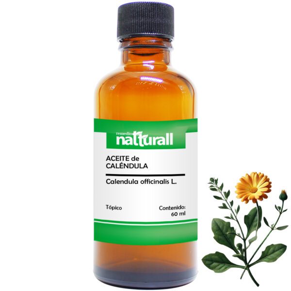 Aceite de caléndula 60 ml repara y limpia piel y cabello