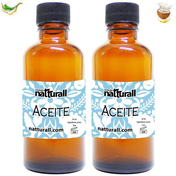 Aceite de aloe 60 ml + aceite de coco 60 ml