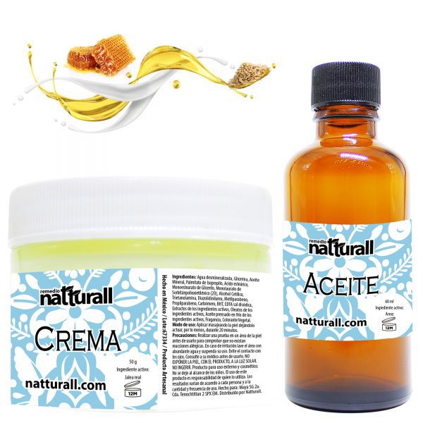 Aceite de arroz 60 ml + crema de jalea real 50 g