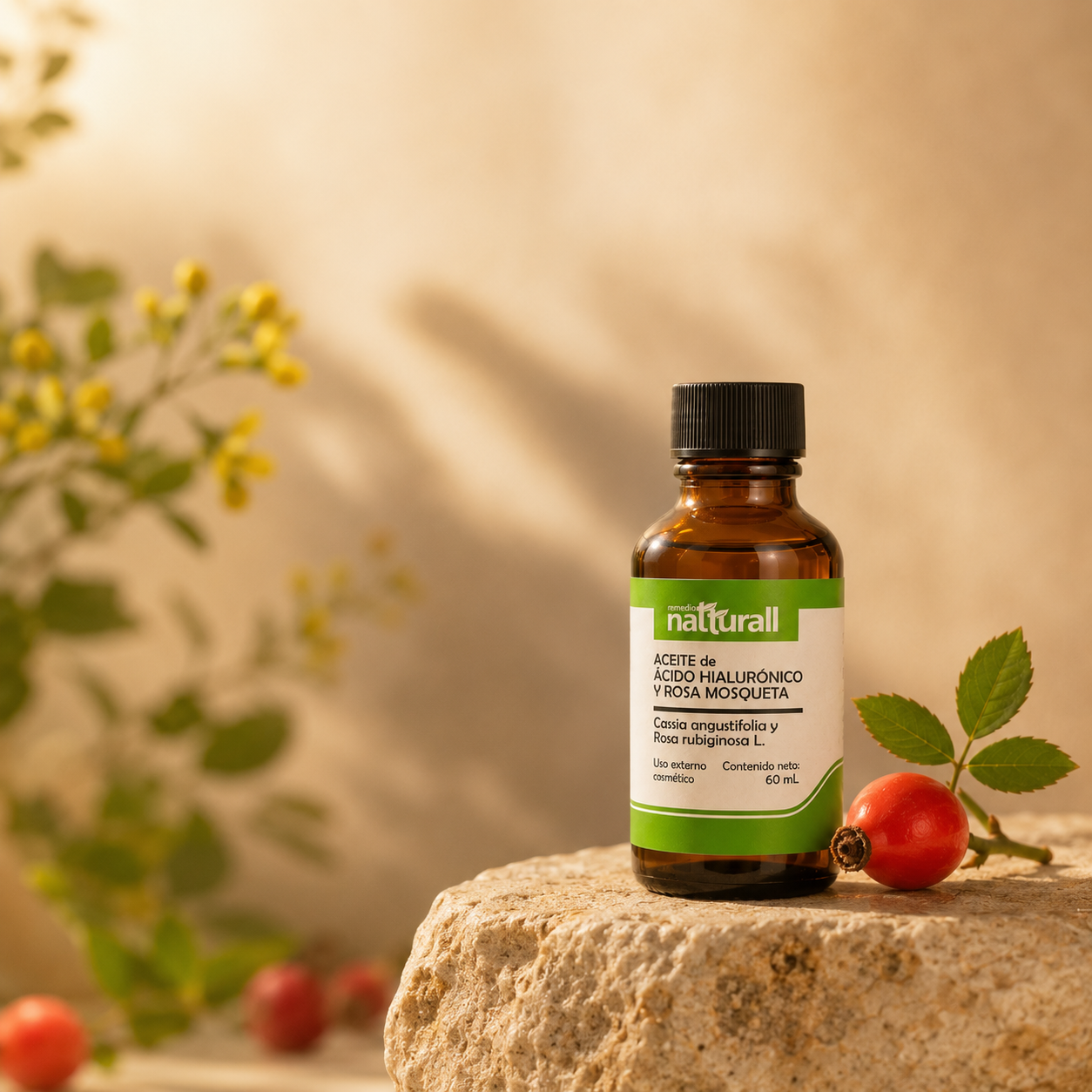 Aceite de ácido hialurónico de cassia angustifolia y rosa mosqueta 60 mL - Imagen 9