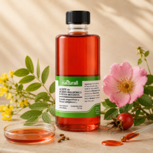 Aceite de ácido hialurónico de cassia angustifolia y rosa mosqueta 125 mL